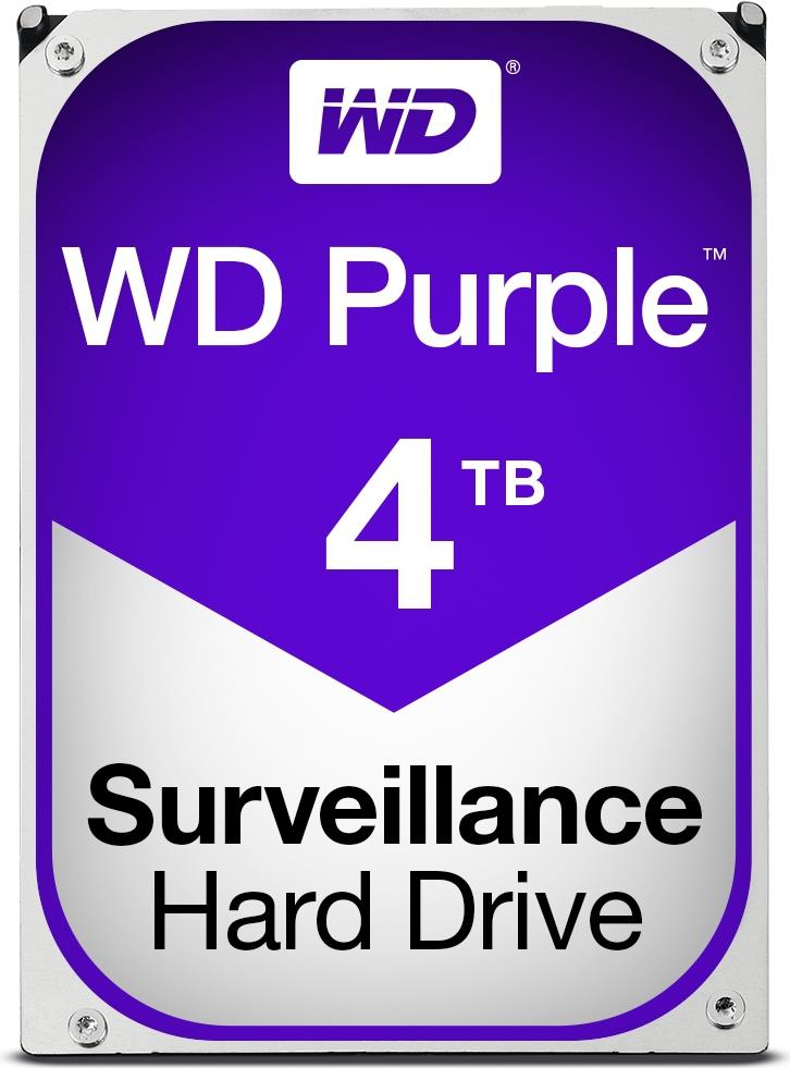 WD Purple Surveillance Hard Drive WD40PURZ - Festplatte - 4 TB - intern - 8.9 cm (3.5) - SATA 6Gb/s - 5400 U/min - Puffer: 64 MB von Western Digital