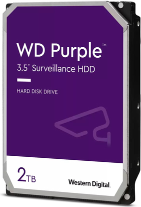 WD Purple WD22PURZ - Festplatte - 2 TB - intern - 3.5 (8.9 cm) - SATA 6Gb/s - Puffer: 256 MB von Western Digital