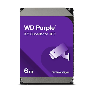 WD Purple WD64PURZ - 6 TB 3,5 Zoll SATA 6 Gbit/s von Western Digital