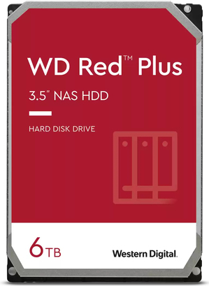 WD Red Plus WD60EFPX - Festplatte - 6TB - intern - 3.5 (8,9 cm) - SATA 6Gb/s - 5400 U/min - Puffer: 256MB (WD60EFPX) von Western Digital