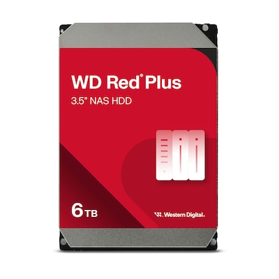 WD Red Plus WD60EFPX NAS HDD - 6 TB 5400 rpm 256 MB 3,5 Zoll SATA 6 Gbit/s CMR von Western Digital