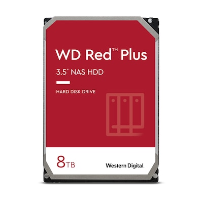 WD Red Plus WD80EFZZ NAS HDD - 8 TB 5640 rpm 128 MB 3,5 Zoll SATA 6 Gbit/s CMR von Western Digital