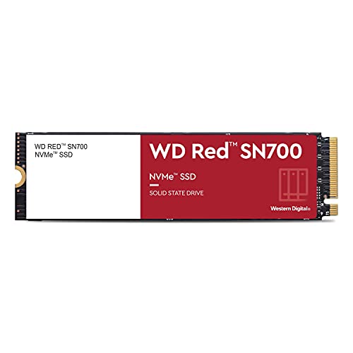 WD Red SN700 NVMe SSD 1 TB (SSD für NAS-Geräte, 24/7‐NAS‐Workloads, Dauerhaltbarkeit von bis zu 2.000 TBW, Kompatibilität mit vielen NAS-Systemen) von Western Digital