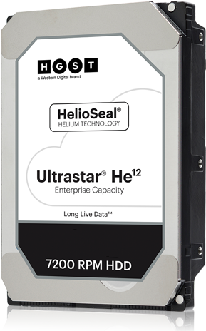 WD Ultrastar DC HC520 HUH721212AL5200 - Festplatte - 12 TB - intern - 3.5 (8.9 cm) - SAS 12Gb/s - 7200 U/min - Puffer: 256 MB von Western Digital