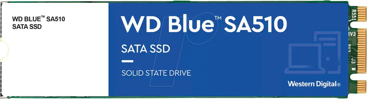 WDS100T3B0B - WD Blue SA510 SATA SSD, 1 TB, M.2 von Western Digital