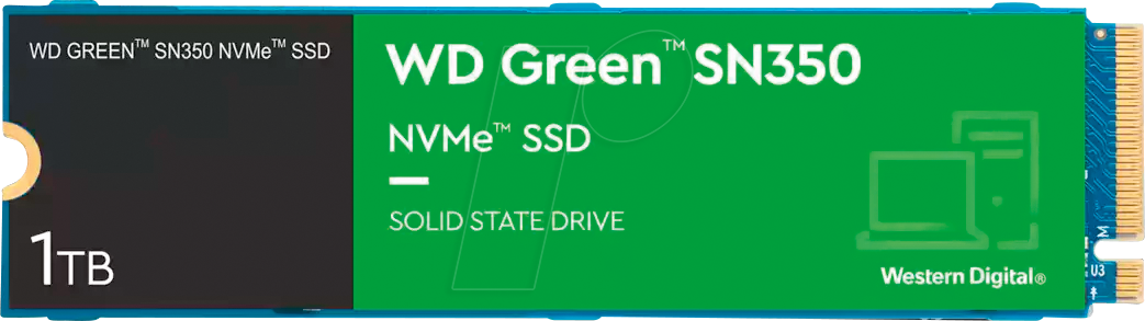 WDS100T3G0C - WD Green SN350 Desktop NVMe SSD 1TB, M.2 von Western Digital