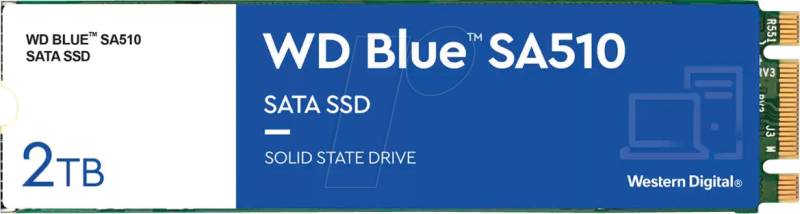 WDS200T3B0B - WD Blue SA510 SATA SSD, 2 TB, M.2 von Sandisk
