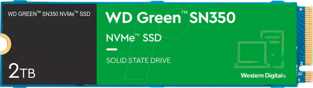 WDS200T3G0C - WD Green SN350 Desktop NVMe SSD 2TB, M.2 WDS200T3G0C - WD Green SN350 Desktop NVMe SSD 2TB, M.2 von Sandisk