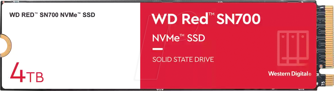WDS400T1R0C - WD Red SN700 NAS NVMe SSD 4TB, M.2 von Western Digital