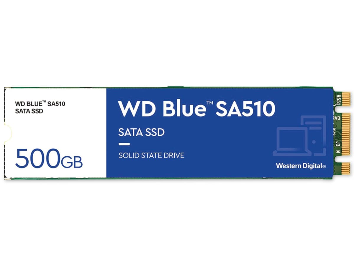 WESTERN DIGITAL M.2 SSD WD Blue SA510, 500 GB, intern WESTERN DIGITAL M.2 SSD WD Blue SA510, 500 GB, intern von Western Digital