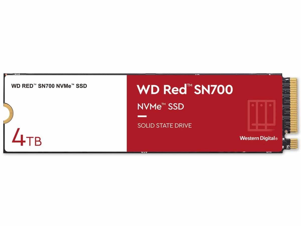 WESTERN DIGITAL M.2 SSD WD Red SN700, 4 TB, NVMe, intern WESTERN DIGITAL M.2 SSD WD Red SN700, 4 TB, NVMe, intern von Western Digital