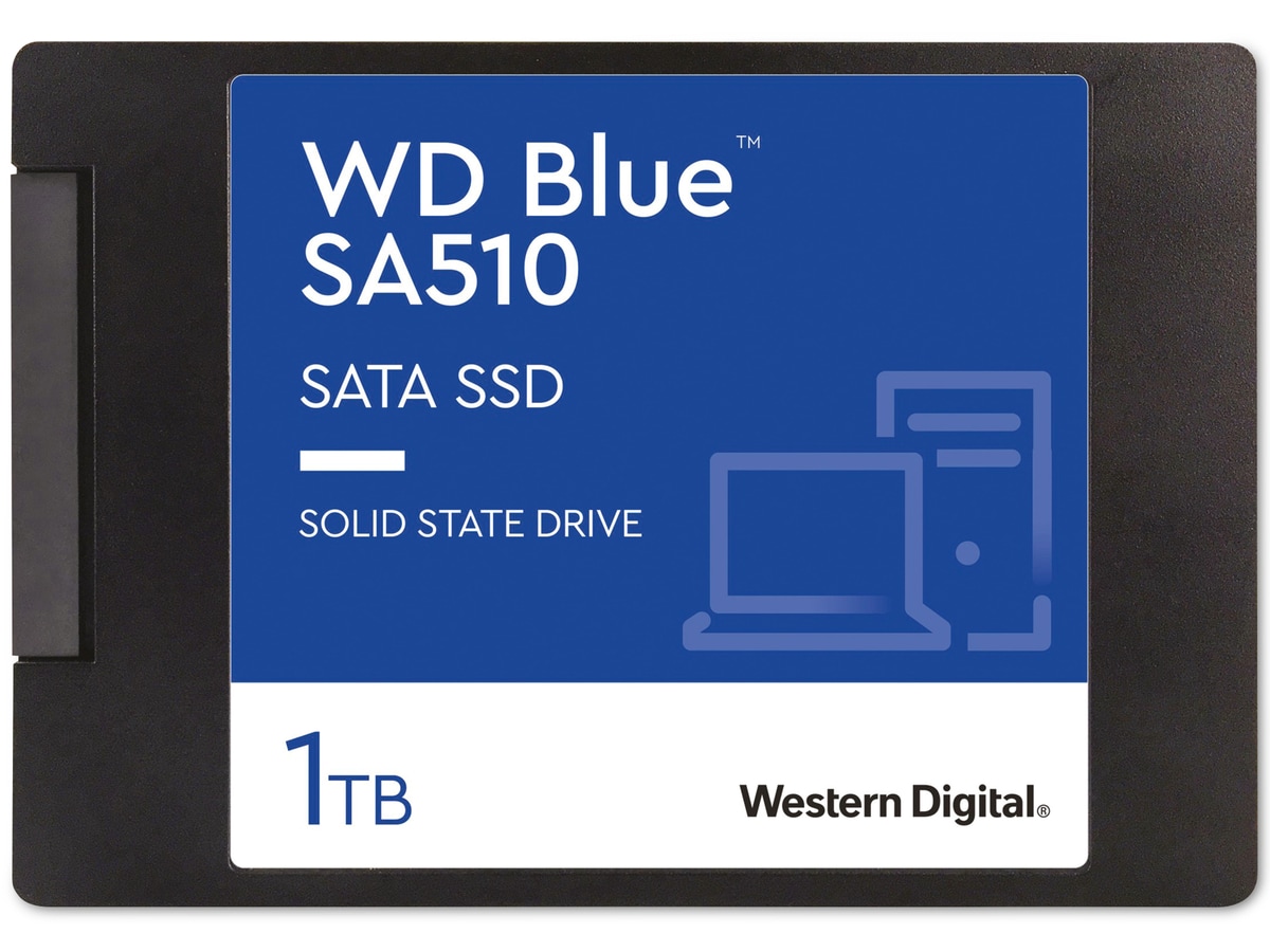 WESTERN DIGITAL SATA-SSD WD Blue SA510, 1 TB, 7mm, intern, 8,9cm (3,5") von Western Digital