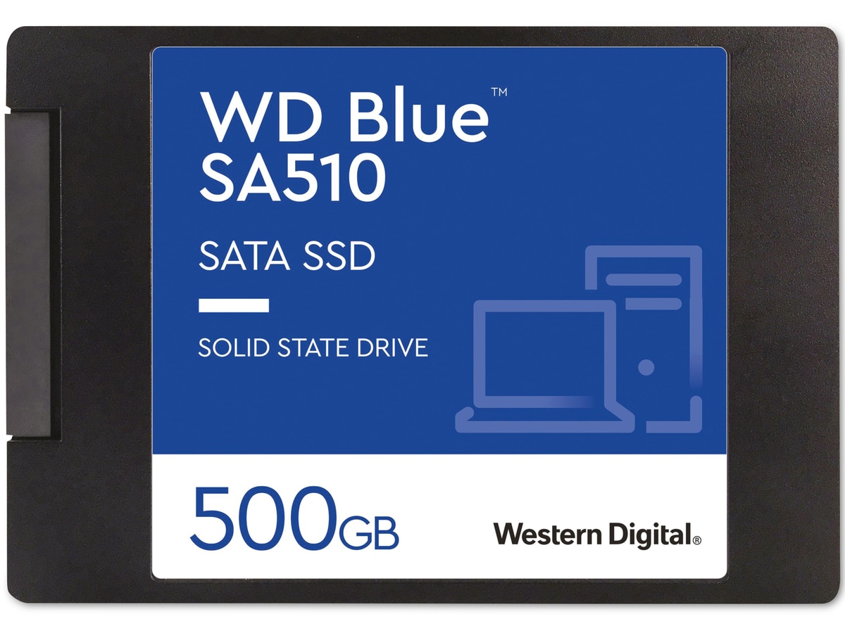 WESTERN DIGITAL SATA-SSD WD Blue SA510, 500 GB, 7mm, intern, 6,35 cm (2.5") von Western Digital