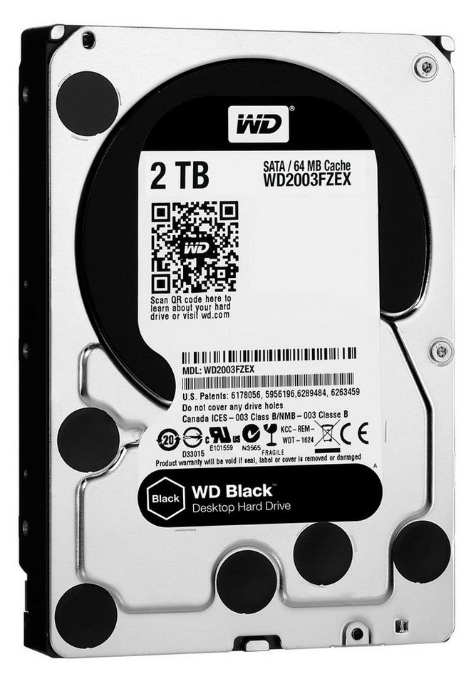 Western Digital 3,5 2TB WD Black WD2003FZEX (8,9cm SATA-3 7200rpm 64MB) HDD-Festplatte (2 TB)" von Western Digital