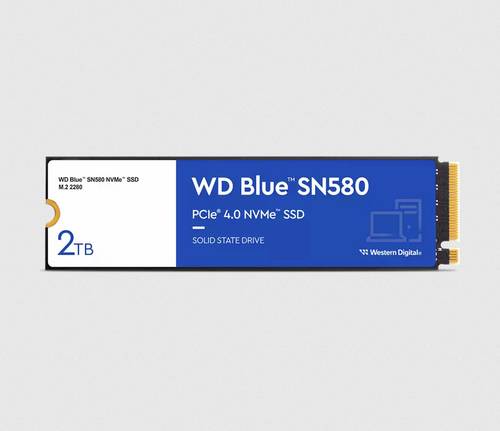 Western Digital Blue™ SN580 2TB Interne M.2 PCIe NVMe SSD 2280 PCIe NVMe 4.0 x4 Retail WDS200T3B0E von Western Digital