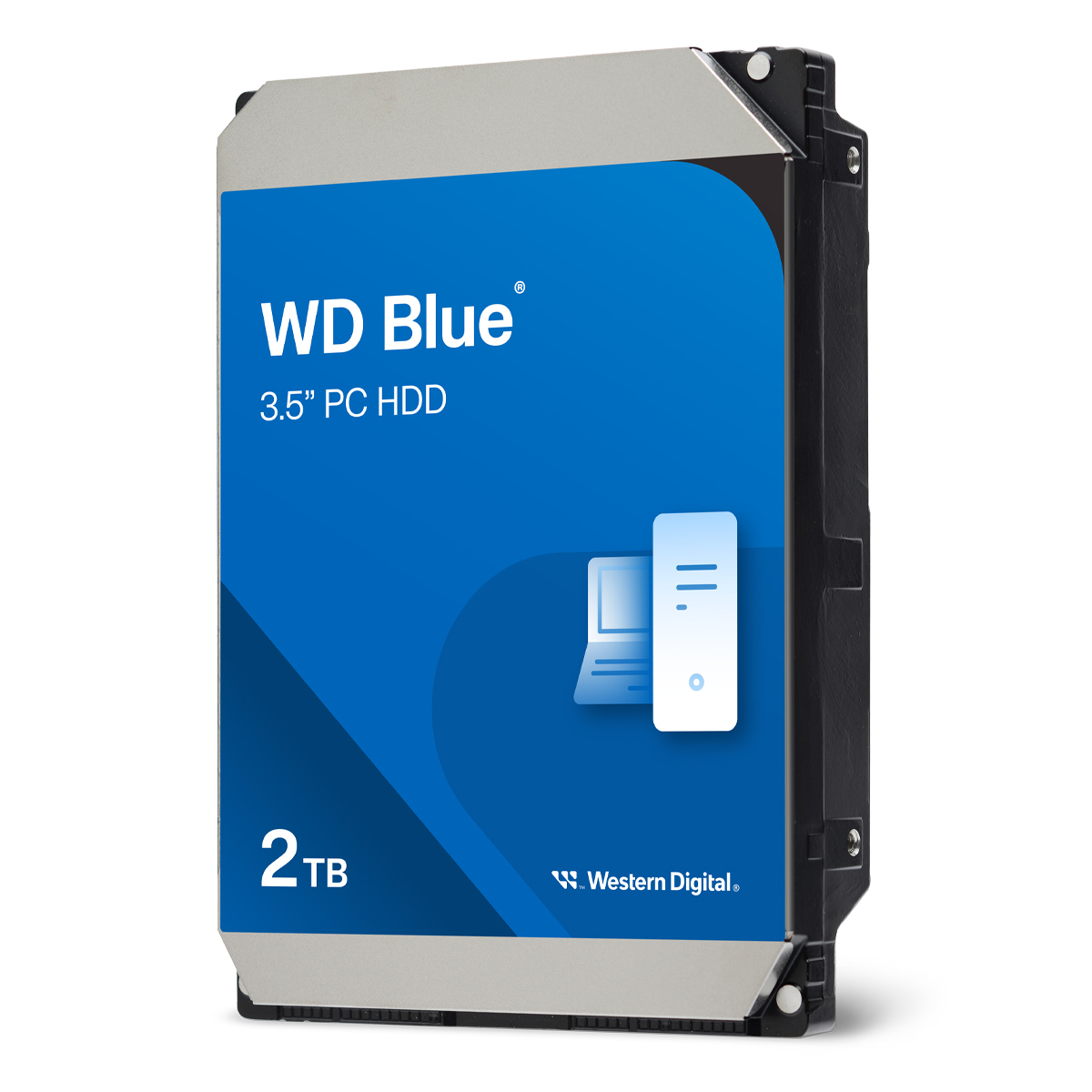 Western Digital WD Blue Desktop 2TB 256MB 3.5 Zoll SATA 6Gb/s - interne PC Festplatte (SMR) von Western Digital