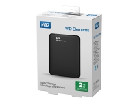 Western Digital WD Elements Portable, 2000 GB, 2.5 Zoll, 3.2 Gen 1 (3.1 Gen 1), 5400 RPM, Schwarz von Western Digital