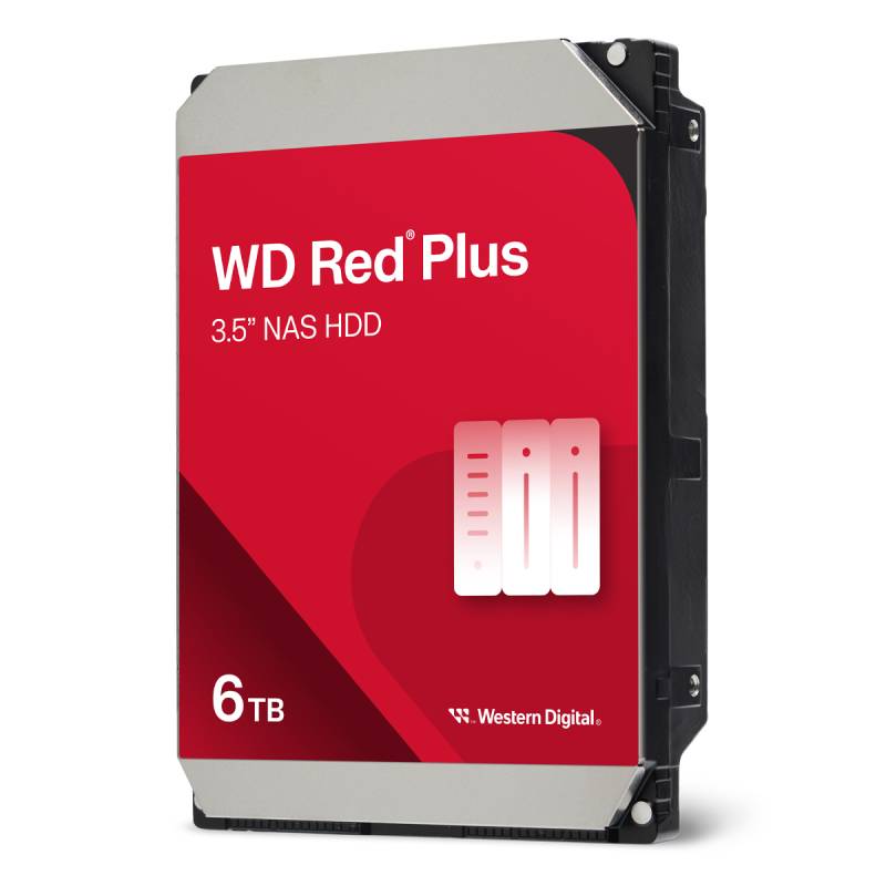 Western Digital WD Red Plus 6TB 3.5 Zoll SATA Interne NAS Festplatte (CMR) von Western Digital