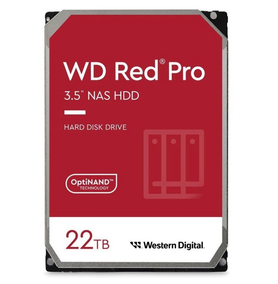 Western Digital WD221KFGX Red Pro 3,5 Zoll 22000 GB Serial ATA III HDD-Festplatte (22 TB) von Western Digital