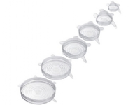 6 WESTMARK Frischhaltedeckel-Set Silikon Round 2,5 cm hoch transparent (23272260) von Westmark