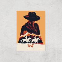 Westworld The Man In Black A2 Giclee Art Print von Westworld