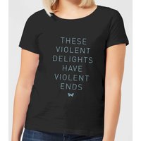 Westworld Violent Delights Women's T-Shirt - Black - L von Westworld