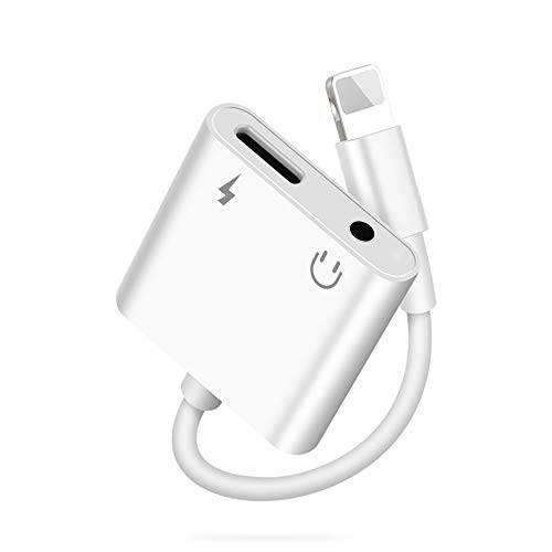 2 in 1 Light-ning auf Klinke 3,5 mm Kopfhörer Adapter für iPhone [MFi Zertifiziert] Kopfhörer Adapter Aux Audio Ladegerät Splitter Konverter Kompatibel mit iPhone 14/13/12/11/SE/XS/XR/X/8/8 Plus/7 von Wetsky