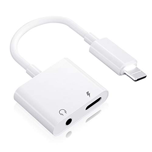 iPhone Kopfhörer Adapter [MFi Zertifiziert] 2 in 1 Light-ning auf Klinke 3,5 mm Kopfhörer Adapter Aux Audio Ladegerät Splitter Konverter Kompatibel mit iPhone 14/13/12/11/SE/XS/XR/X/8/8 Plus/7/7 Plus von Wetsky