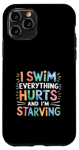 I Swim Everything Hurts And I'm Starving Müder Schwimmer |-- Hülle für iPhone 11 Pro von Wettbewerbsfähiger und erschöpfter Schwimmer