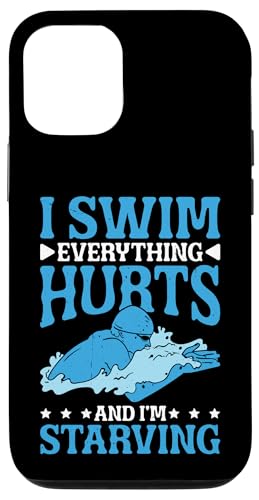I Swim Everything Hurts And I'm Starving Müder Schwimmer - Hülle für iPhone 12/12 Pro von Wettbewerbsfähiger und erschöpfter Schwimmer