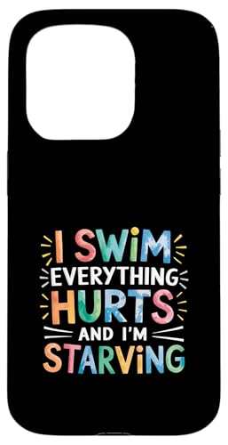 I Swim Everything Hurts And I'm Starving Müder Schwimmer |-- Hülle für iPhone 15 Pro von Wettbewerbsfähiger und erschöpfter Schwimmer
