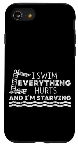 I Swim Everything Hurts And I'm Starving Tired Swimmer ---- Hülle für iPhone SE (2020) / 7 / 8 von Wettbewerbsfähiger und erschöpfter Schwimmer