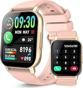 WeurGhy Smartwatch Herren Damen, 1,57" HD Fitnessuhr mit Telefonfunktion, 2025 FitnessTracker 110+ Sportmodi, Hellrosa WeurGhy Smartwatch Herren Damen, 1,57" HD Fitnessuhr mit Telefonfunktion, 2025 FitnessTracker 110+ Sportmodi, Hellrosa von WeurGhy