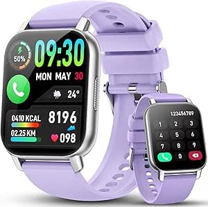 WeurGhy Smartwatch Herren Damen, 1,57" HD Fitnessuhr mit Telefonfunktion, 2025 FitnessTracker 110+ Sportmodi, Hellviolett WeurGhy Smartwatch Herren Damen, 1,57" HD Fitnessuhr mit Telefonfunktion, 2025 FitnessTracker 110+ Sportmodi, Hellviolett von WeurGhy
