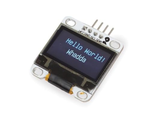 Whadda 0.96 OLED-Display I2C, Auflösung 128 x 64, breiter Betrachtungswinkel, energiesparend, scharfes Bild, hoher Kontrast von Whadda