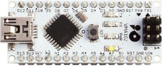 Whadda ATmega328. Prozessortaktfrequenz: 16 MHz, Prozessor: ATmega328. Flash-Speicher: 0,032 MB. Formfaktor: Arduino. DC input Spannung: 20 V, Ausgangsstrom: 40 mA. Dimensionen Tafel: 18 x 45 mm, Gewicht: 5 g, Breite: 18 mm (WPB102) von Whadda