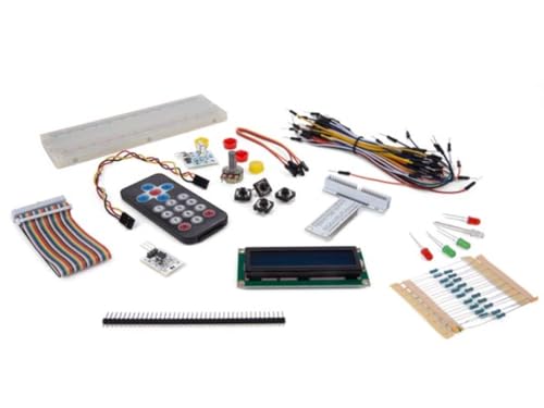 Whadda Elektronikbauteile-Set für Raspberry Pi® mit lötfreiem Breadboard, Sensoren, LEDs und mehr, ideales Experimentierkit für Elektronik- und Programmierprojekte von Whadda