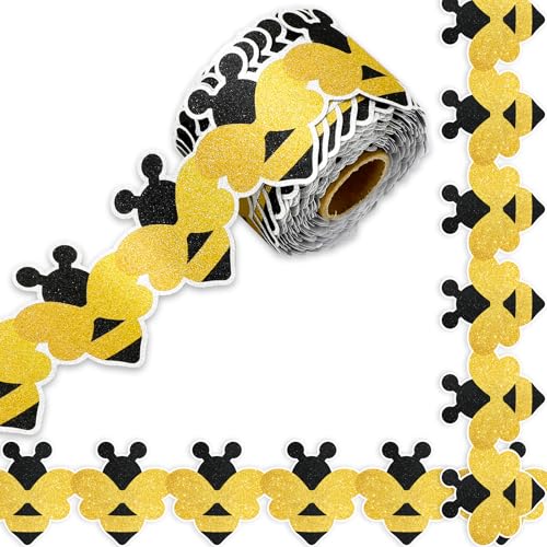 Whaline Pinnwand mit Bienen-Motiv, glitzernd, Gelb, 1,8 m, für Sommer, Geburtstag, Babyparty, Zubehör Whaline Pinnwand mit Bienen-Motiv, glitzernd, Gelb, 1,8 m, für Sommer, Geburtstag, Babyparty, Zubehör von Whaline