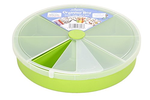 Wham® 23606 Sortierbox Rund 8-Fächer GRÜN Ø29,5cm Sortierkasten Sortimentskasten von Wham