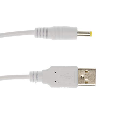 Kingfisher Technology 2m USB 5V 2A PC White Charger Power Cable Lead Adaptor (18AWG) for Sennheiser RS 170 Wireless TR 170 Headphones Base von What Accessory