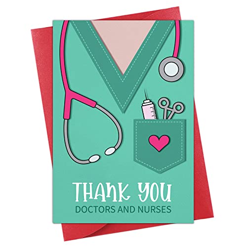 WhatSign Dankeskarte für Krankenschwestern und Ärzte, Krankenschwestern, Woche, Wertschätzung, Geschenke, Karten, Dankeschön, Arzt, Ärzte, Ärzte, Ärzte, Krankenschwestern, Geschenke mit Umschlägen von WhatSign