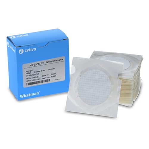 Whatman® Mixed Cellulose Ester Circle ME Range (ME 25), weiß/schwarzes Raster 5 mm, steril, 0,45 µm Porengröße, 50 mm von Whatman