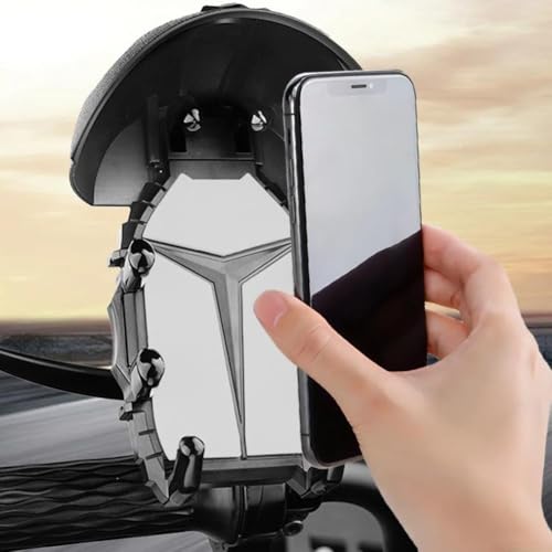WheatThrive Handyhalterung Auto Handyhalterung Armaturenbrett Halterung Rutschfest Stabil Multifunktional Und 360 Grad Drehbar (A) von WheatThrive