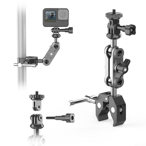 WheatThrive Kugelkopfklemme, 360° Kugelkopf-Klemmadapter für Insta360 X5/X4/X3 - Metall & Silikon, kompatibel mit Action-Kameras WheatThrive Kugelkopfklemme, 360° Kugelkopf-Klemmadapter für Insta360 X5/X4/X3 - Metall & Silikon, kompatibel mit Action-Kameras von WheatThrive