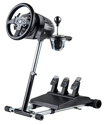 Wheel Stand Pro Deluxe V2 Lenkrad und Pedalständer für Thrustmaster TS-PC/T-GT/TS-XW / T150 Pro, wspt500, Schwarz von Wheel Stand Pro