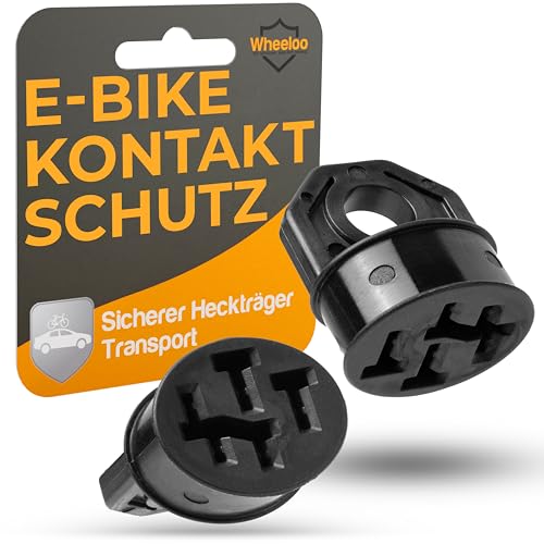 WHEELOO Kontaktschutz Abdeckung für Bosch E-Bike I 2er Set I Schwarz I eBike Akku Zubehör I Ladekabel Pin Schutz gegen Regen, Schmutz und Dreck von Wheeloo