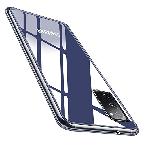 Whew Crystal Clear Hülle Kompatibel mit Samsung Galaxy S20 FE, Transparent Vergilbungsfrei Ultra Dünn Handyhülle Soft TPU Silikon Case Kratzfest Stoßfestigkeit Durchsichtig Schutzhülle Slim Cover von Whew