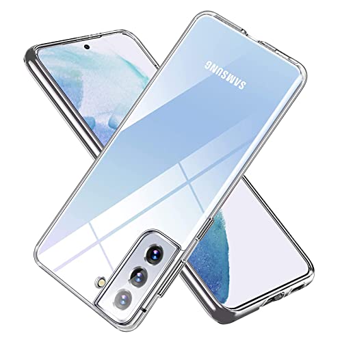 Whew Crystal Clear Hülle Kompatibel mit Samsung Galaxy S21, Transparent Ultra Dünn Handyhülle Anti-Vergilbung Soft TPU Silikon Case Kratzfest Stoßfestigkeit Durchsichtig Schutzhülle Slim Cover von Whew