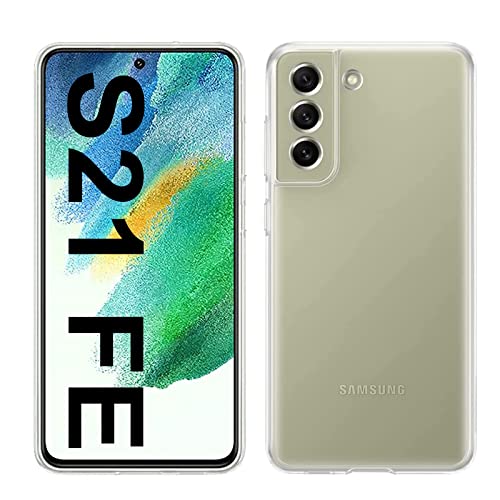 Whew Crystal Clear Samsung Galaxy S21 FE 5G Hülle, Transparent Vergilbungsfrei Ultra Dünn Handyhülle Soft TPU Silikon Case Kratzfest Stoßfestigkeit Durchsichtig Schutzhülle Slim Cover von Whew