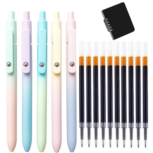 Whimsyard Gettoreach Gelschreiber, 5 Stück, Emboadlie, Emboadlie-Stift, Mittlere Spitze, Schwarzer Tintenroller, Schnelltrocknend, Für Flüssiges Schreiben (1 set) von Whimsyard